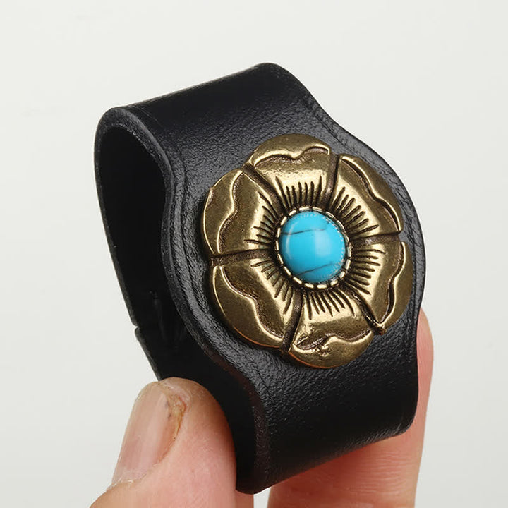 Anello di fissaggio per cintura in vera pelle con decorazione per la vita