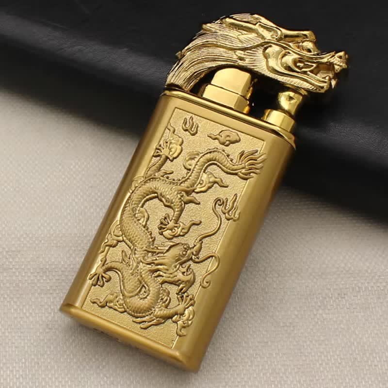 Accendino ricaricabile a butano Relief Dragon Magic a doppia fiamma