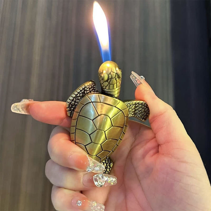 Mini accendino a cherosene ricaricabile a forma di tartaruga carina