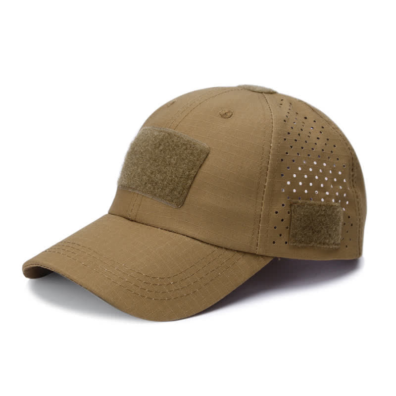Cappellino da baseball mimetico traspirante con foro per occhiali in velcro