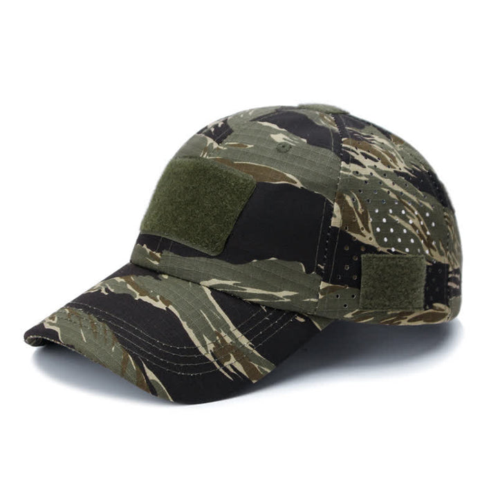 Cappellino da baseball mimetico traspirante con foro per occhiali in velcro