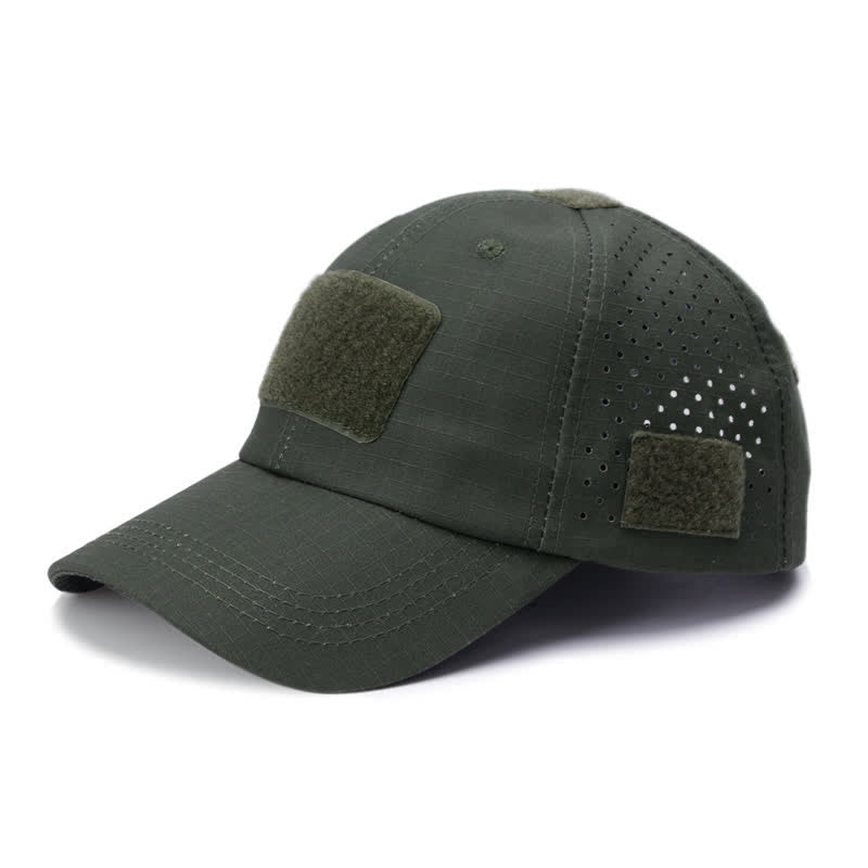 Cappellino da baseball mimetico traspirante con foro per occhiali in velcro
