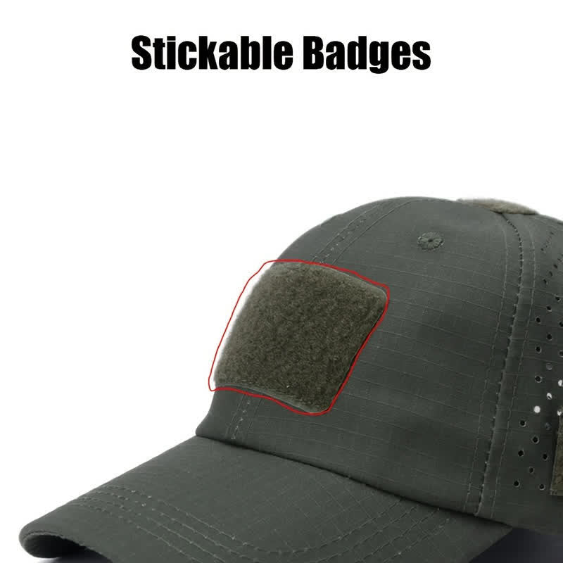 Cappellino da baseball mimetico traspirante con foro per occhiali in velcro