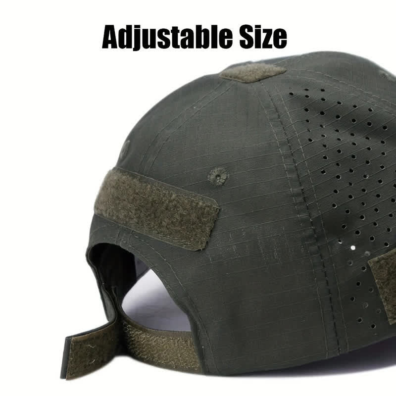 Cappellino da baseball mimetico traspirante con foro per occhiali in velcro