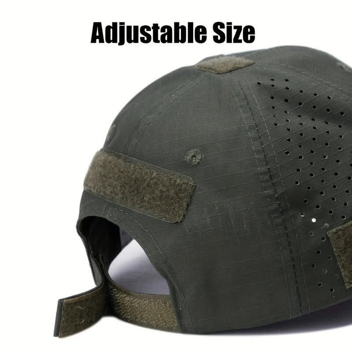 Cappellino da baseball mimetico traspirante con foro per occhiali in velcro
