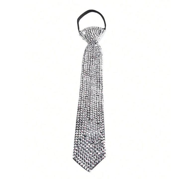Cravatta creativa con strass scintillanti in stile diamante