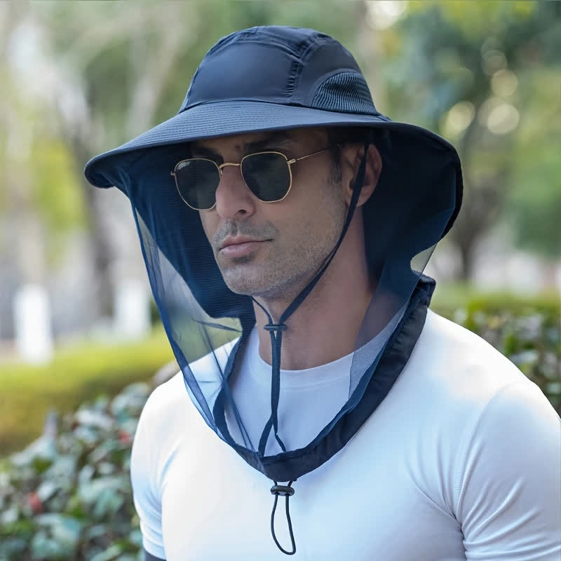 Cappello unisex anti-zanzare con protezione in rete