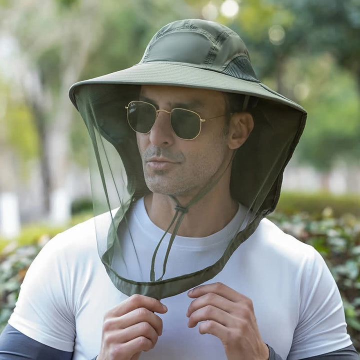 Cappello unisex anti-zanzare con protezione in rete