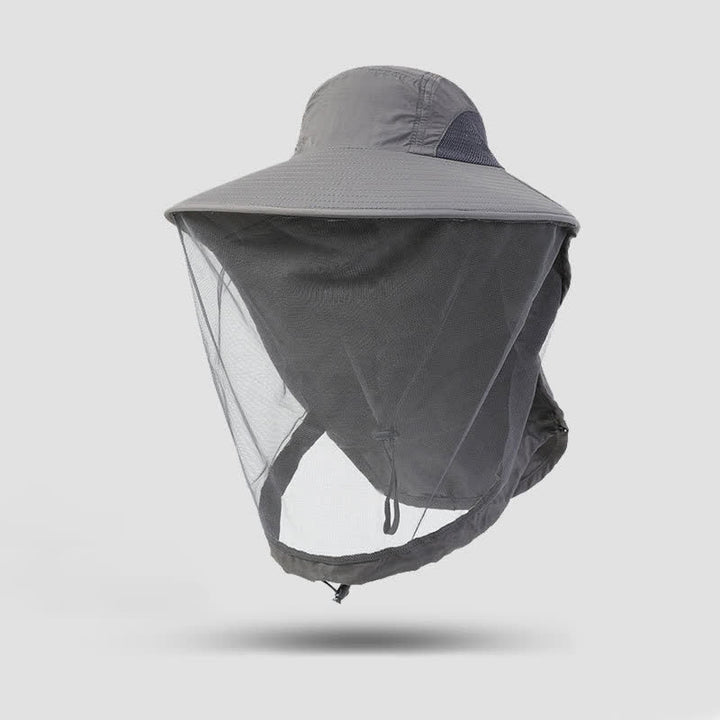 Cappello unisex anti-zanzare con protezione in rete - Grigio scuro - Regolabile (21 5/8"-23 5/8") - image 12
