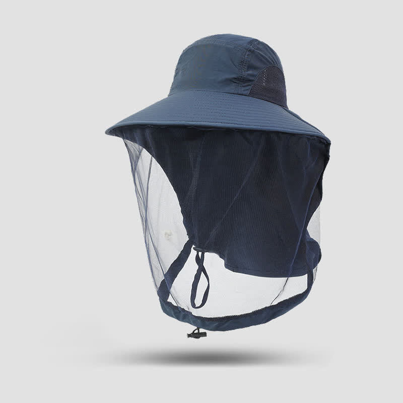 Cappello unisex anti-zanzare con protezione in rete - Marina - Regolabile (21 5/8"-23 5/8") - image 5