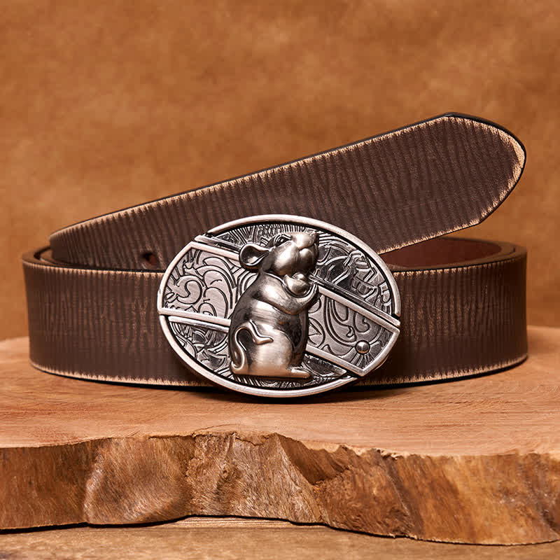 Cintura in pelle con coltello pieghevole nascosto fai da te a forma di criceto da uomo - image 8