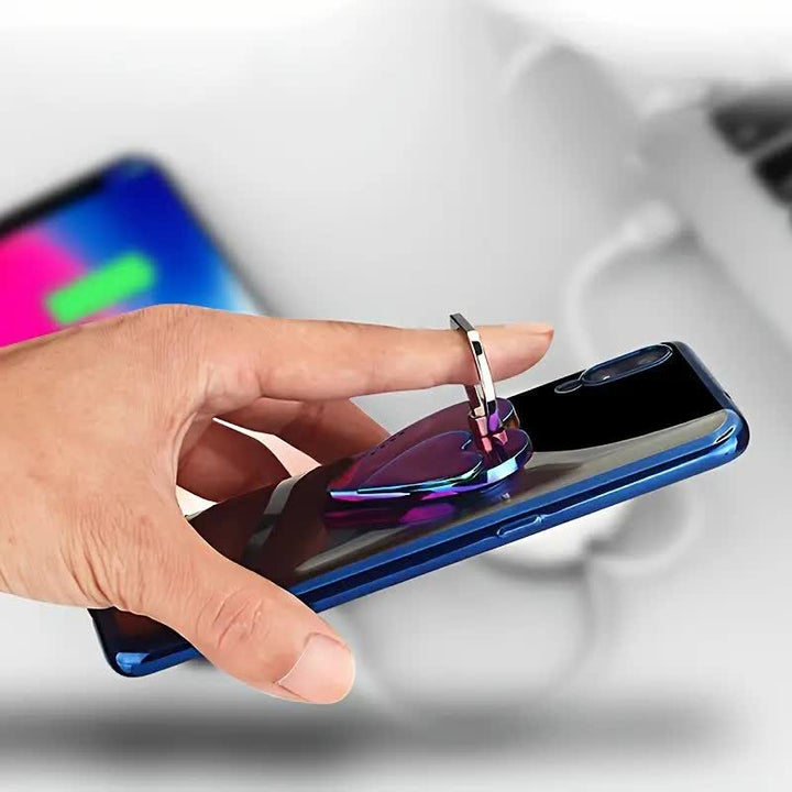 Supporto per telefono a forma di cuore con fibbia ad anello, accendino elettrico ricaricabile