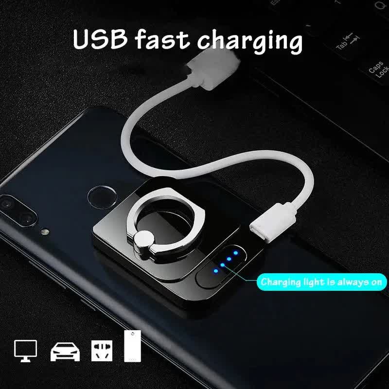 Supporto per telefono quadrato con controllo touch e accendino elettrico ricaricabile