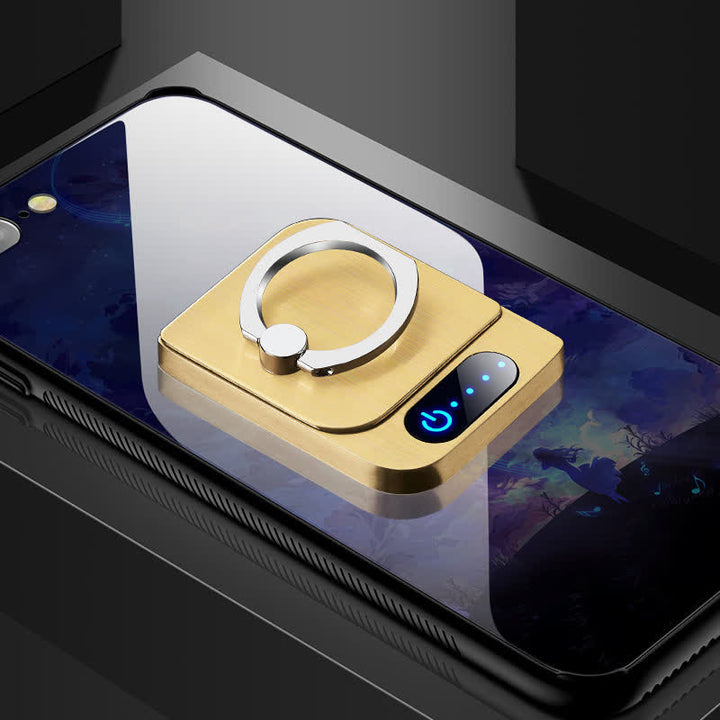 Supporto per telefono quadrato con controllo touch e accendino elettrico ricaricabile