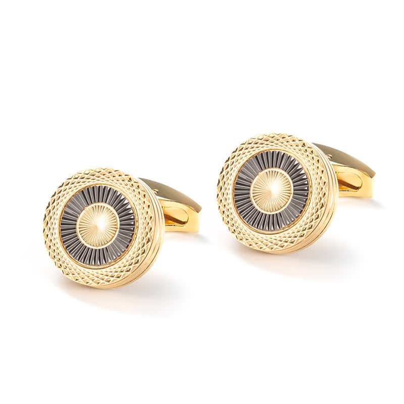 Gemelli da uomo con motivo a pneumatico rotondo, 1 paio - image 2