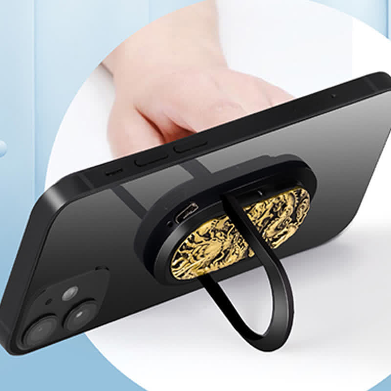 Porta telefono con fibbia ad anello, accendino elettrico ricaricabile Dragon Tiger