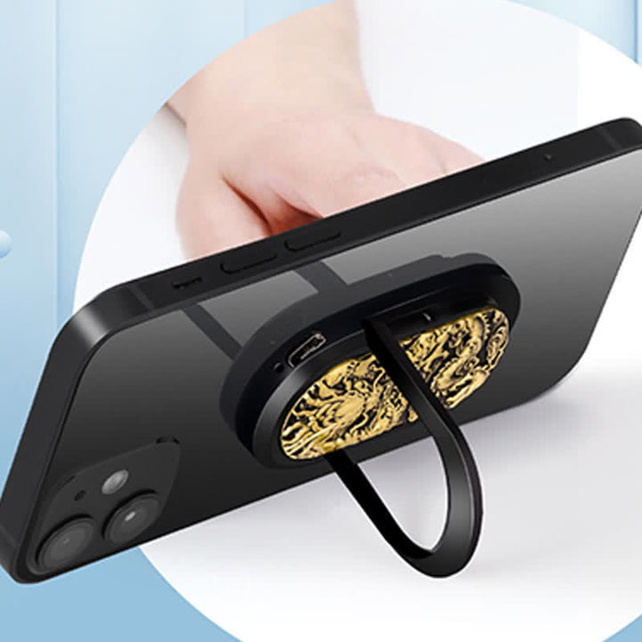 Porta telefono con fibbia ad anello, accendino elettrico ricaricabile Dragon Tiger
