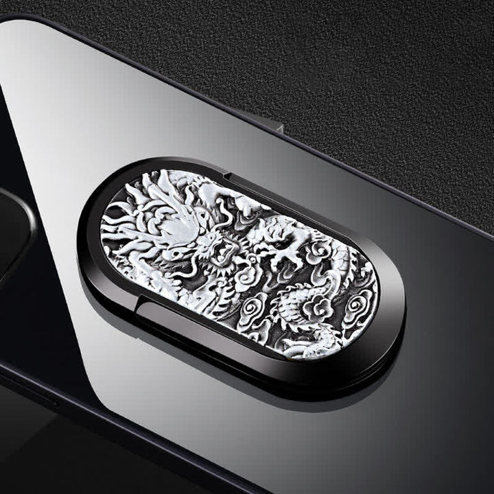 Porta telefono con fibbia ad anello, accendino elettrico ricaricabile Dragon Tiger
