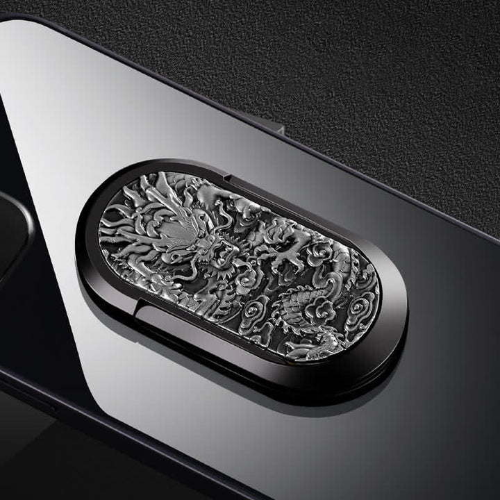 Porta telefono con fibbia ad anello, accendino elettrico ricaricabile Dragon Tiger