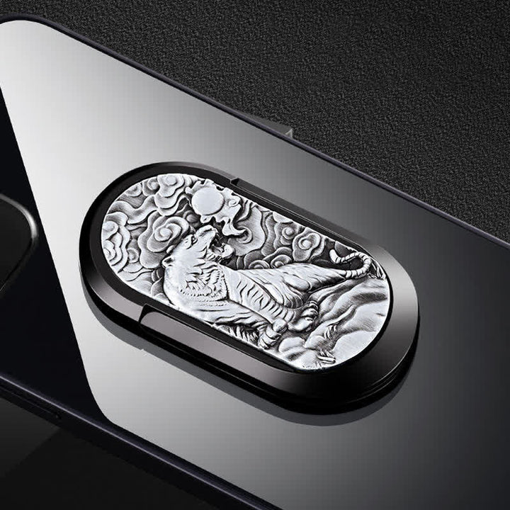 Porta telefono con fibbia ad anello, accendino elettrico ricaricabile Dragon Tiger
