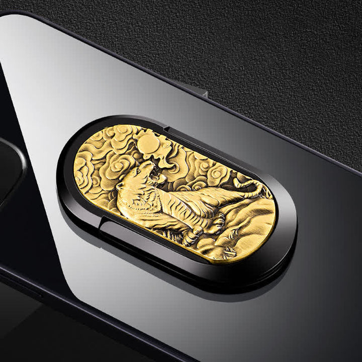 Porta telefono con fibbia ad anello, accendino elettrico ricaricabile Dragon Tiger