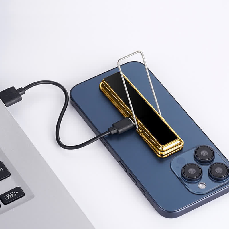 Porta telefono con anello a striscia lunga, accendino elettrico ricaricabile