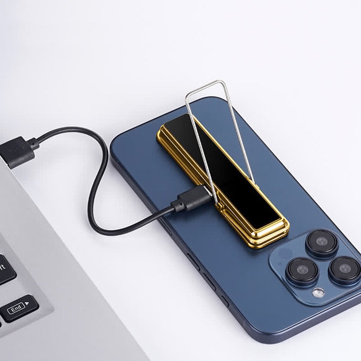 Porta telefono con anello a striscia lunga, accendino elettrico ricaricabile
