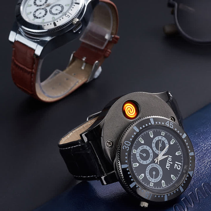 Accendino elettrico ricaricabile funzionale 2 in 1 per orologi