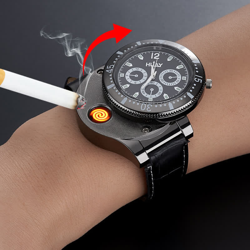 Accendino elettrico ricaricabile funzionale 2 in 1 per orologi