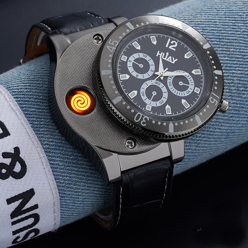 Accendino elettrico ricaricabile funzionale 2 in 1 per orologi - image 0
