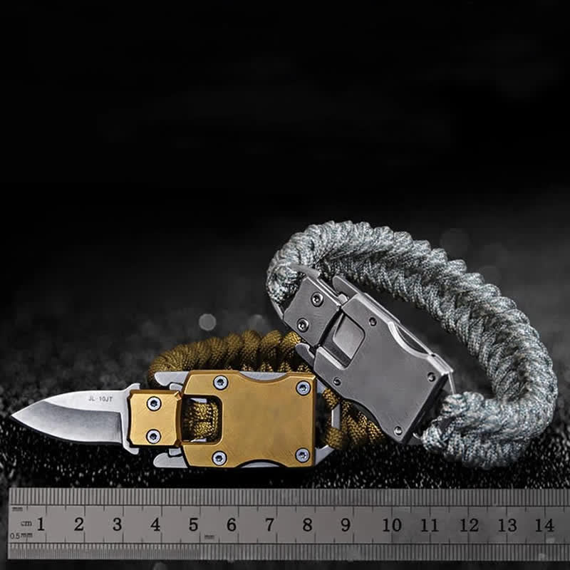 Braccialetto tattico di sopravvivenza di emergenza con coltello nascosto per esterni - image 0