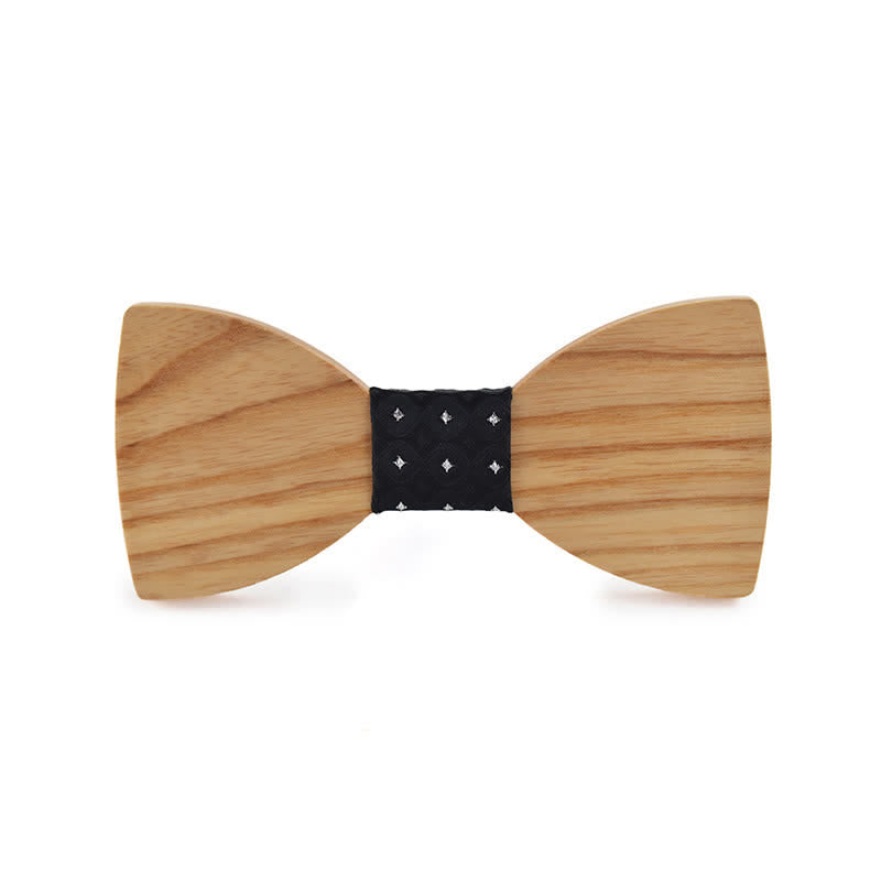 Papillon in legno per matrimonio da uomo con nome personalizzato e incisione - Legno di frassino bianco - Stile n. 4 - image 22