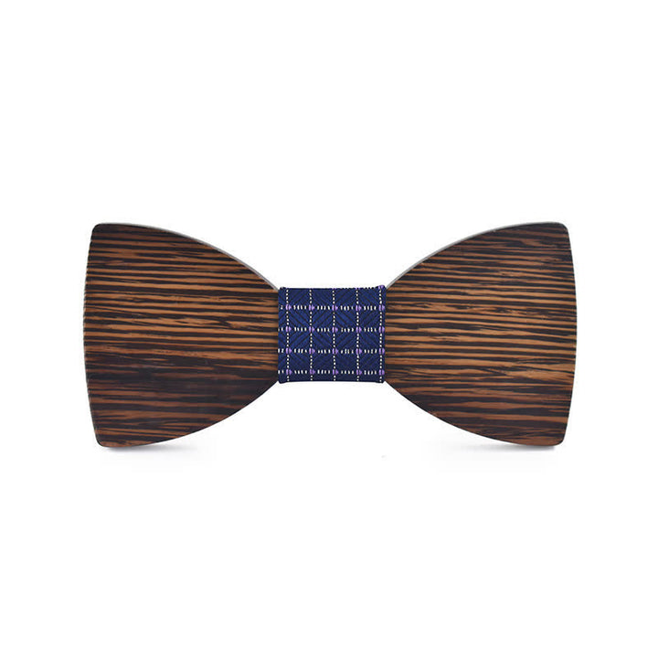 Papillon in legno per matrimonio da uomo con nome personalizzato e incisione - Wengé - Stile n. 3 - image 15