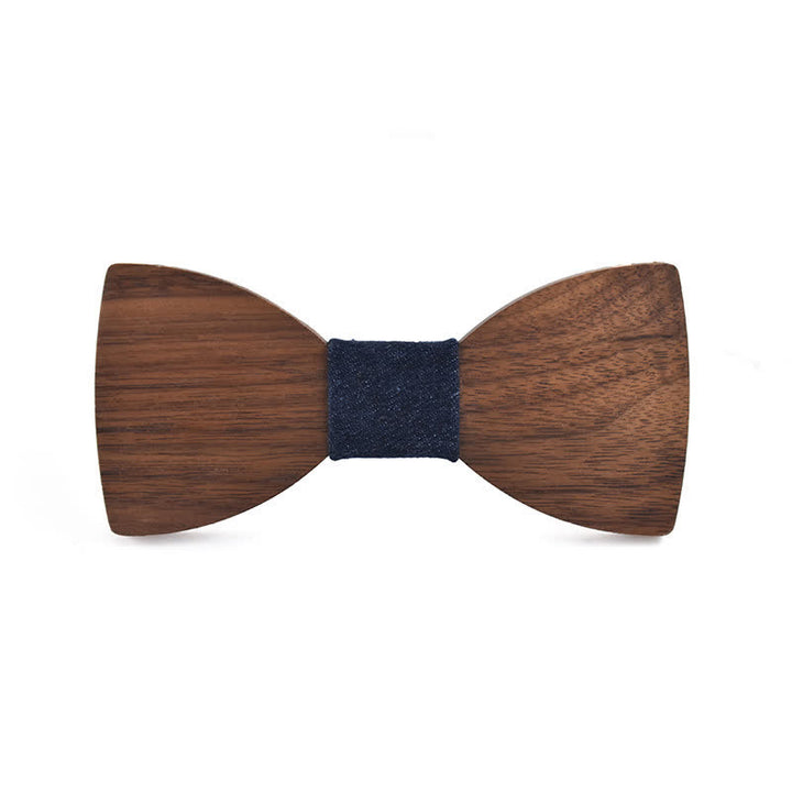 Papillon in legno per matrimonio da uomo con nome personalizzato e incisione - Noce nera - Stile n. 2 - image 6
