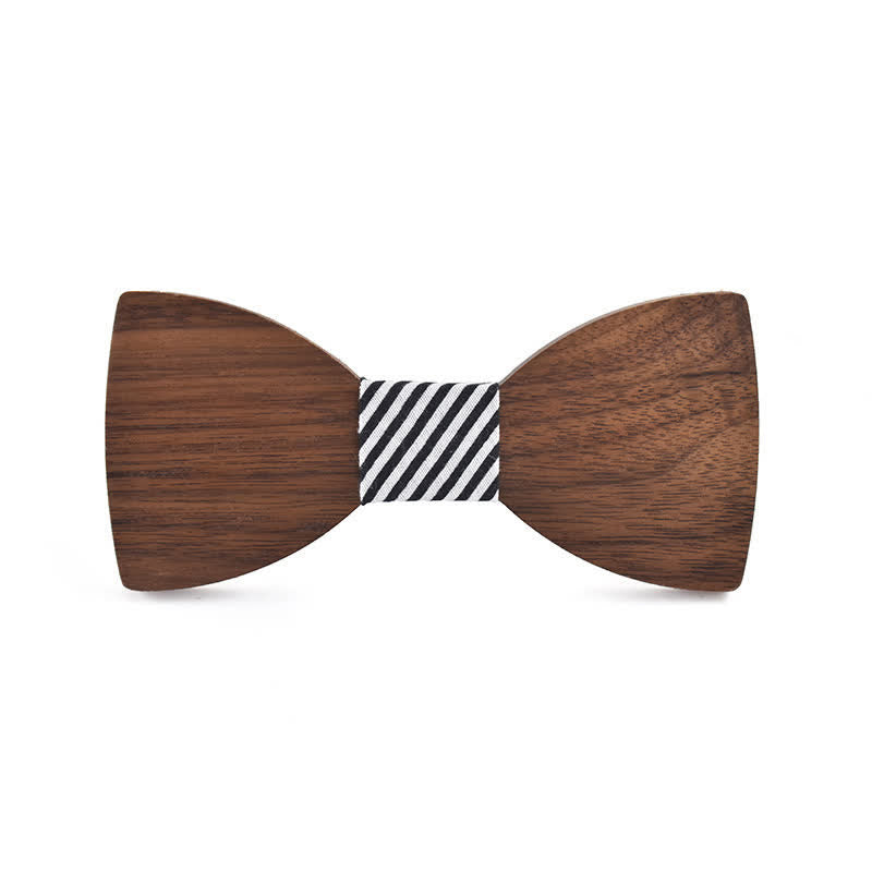 Papillon in legno per matrimonio da uomo con nome personalizzato e incisione - Noce nera - Stile n. 3 - image 8