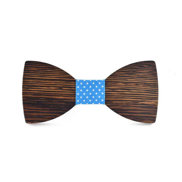Papillon in legno per matrimonio da uomo con nome personalizzato e incisione - Wengé - Stile n. 4 - image 16