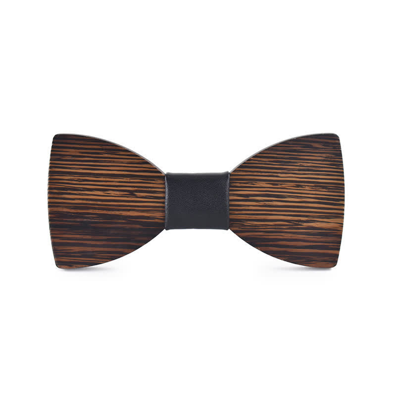 Papillon in legno per matrimonio da uomo con nome personalizzato e incisione - Wengé - Stile n. 1 - image 12