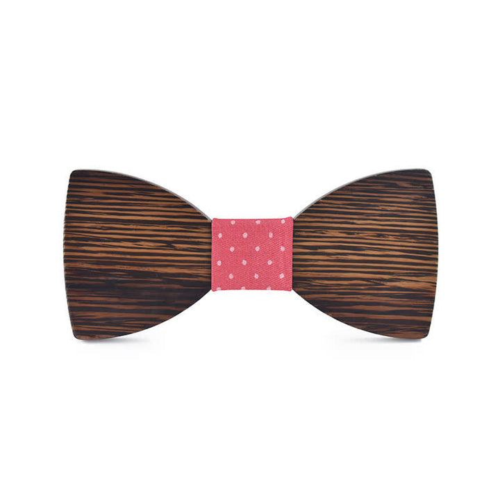 Papillon in legno per matrimonio da uomo con nome personalizzato e incisione - Wengé - Stile n. 5 - image 17