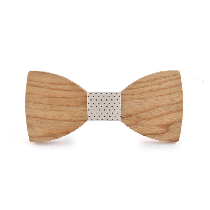 Papillon in legno per matrimonio da uomo con nome personalizzato e incisione - Legno di frassino bianco - Stile n. 2 - image 20
