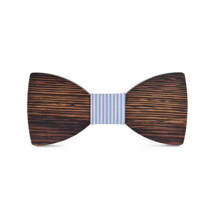 Papillon in legno per matrimonio da uomo con nome personalizzato e incisione - Wengé - Stile n. 6 - image 18