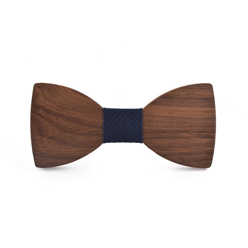 Papillon in legno per matrimonio da uomo con nome personalizzato e incisione - Noce nera - Stile n. 5 - image 10