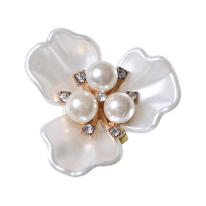 1 paio di copribottoni per camicia a scatto con boccioli di perle di gardenia - Stile n. 2 - image 3