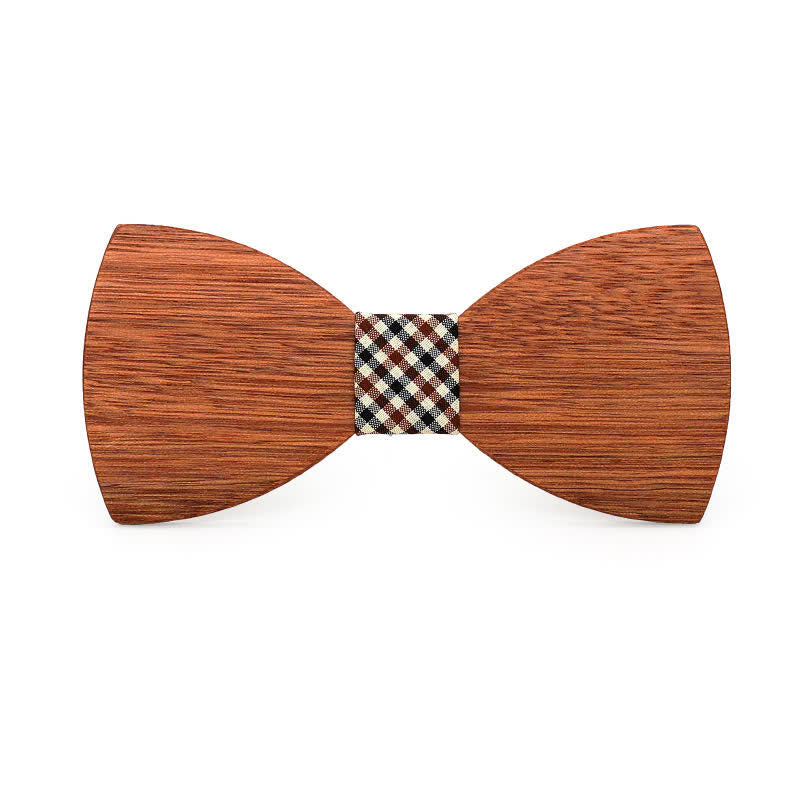 Papillon da uomo in legno di begonia inciso con nome personalizzato per matrimonio - Stile n. 6 - image 8