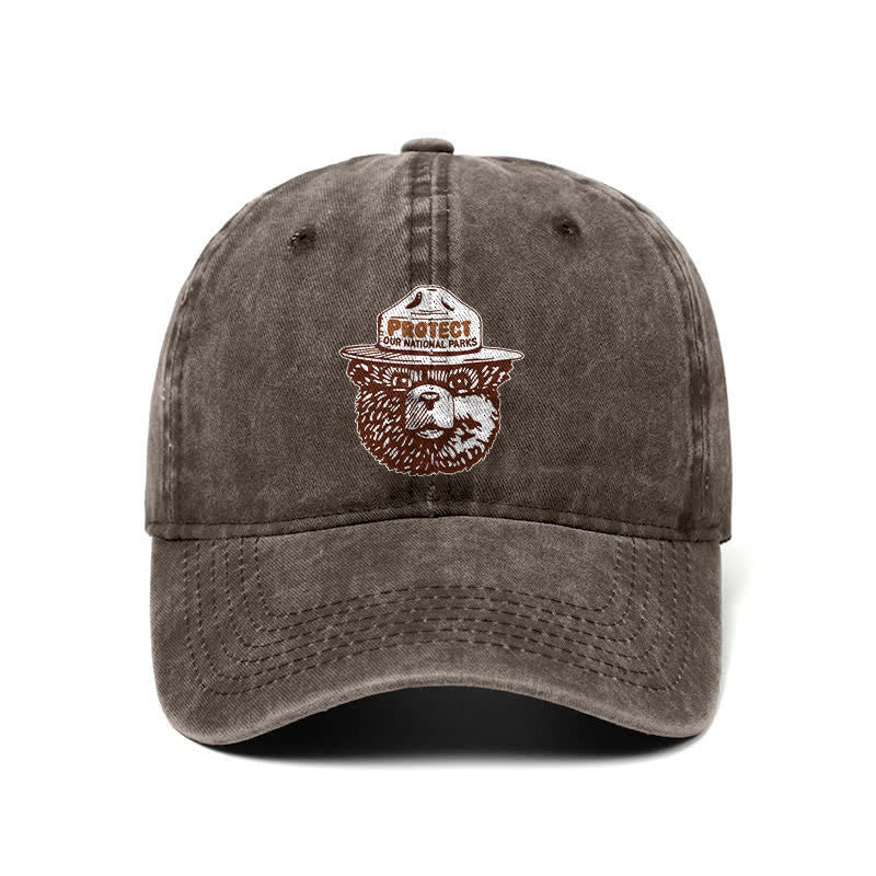 Cappellino da baseball regolabile Bear Protect Our National Parks