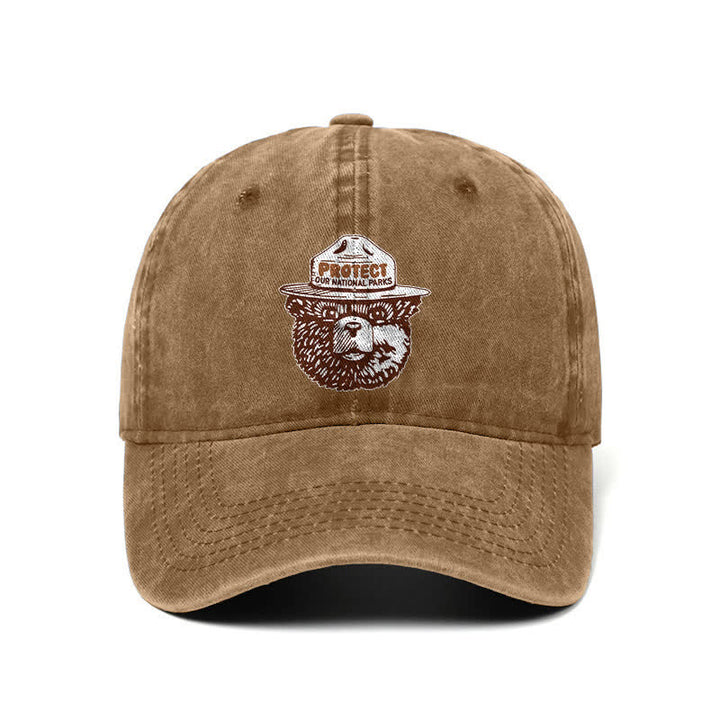 Cappellino da baseball regolabile Bear Protect Our National Parks