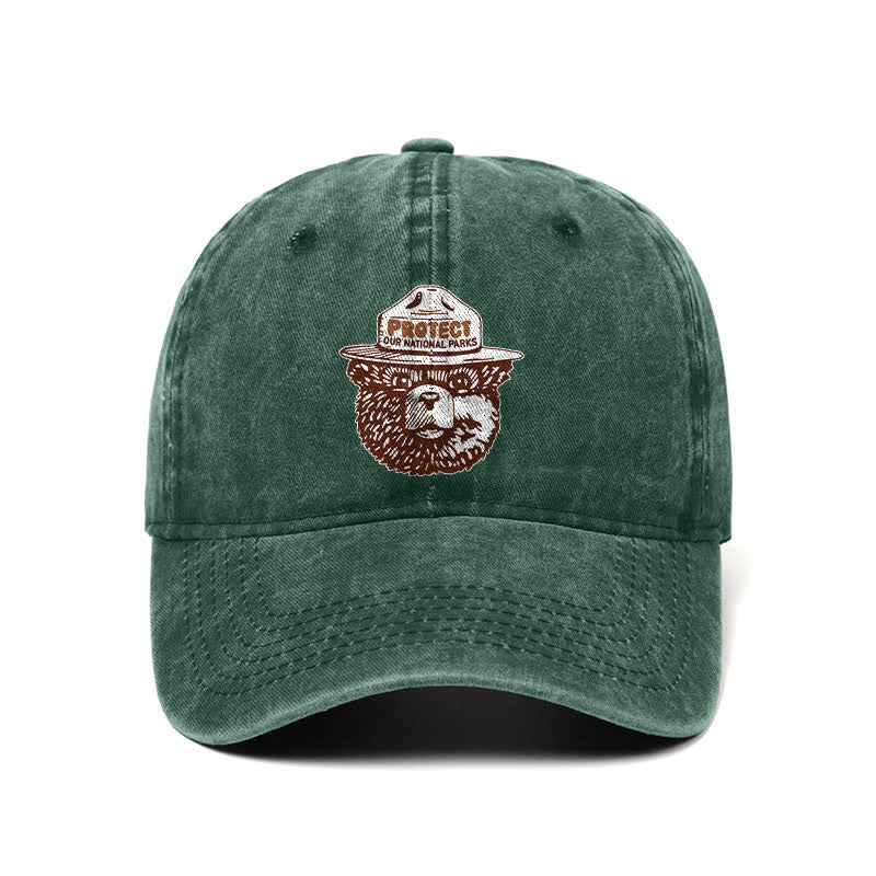 Cappellino da baseball regolabile Bear Protect Our National Parks