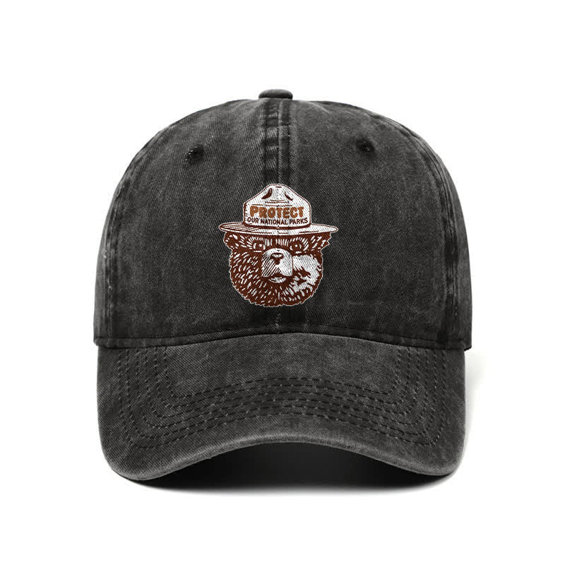 Cappellino da baseball regolabile Bear Protect Our National Parks