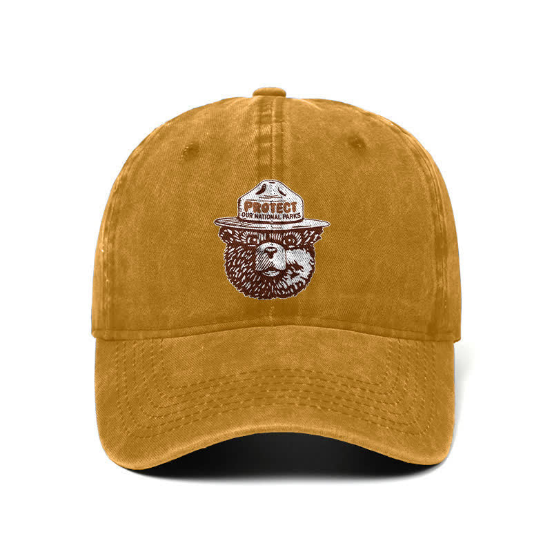 Cappellino da baseball regolabile Bear Protect Our National Parks