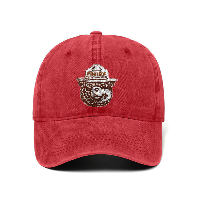 Cappellino da baseball regolabile Bear Protect Our National Parks