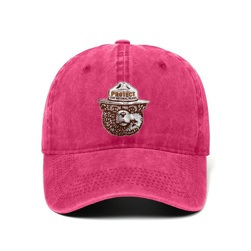 Cappellino da baseball regolabile Bear Protect Our National Parks